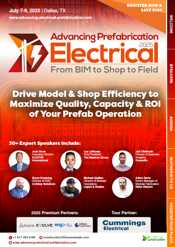 Advancing Electrical Prefabrication 2025 - Full Event Guide Front Cover Advancing Electrical Prefabrication 2025 - Full Event Guide Front Cover